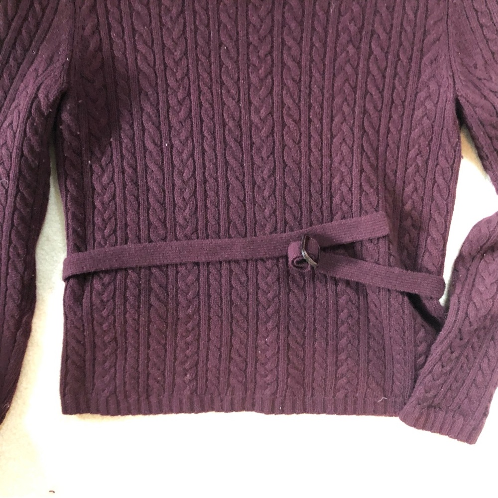 Lauren Ralph Lauren preowned women’s PM belted merino wool turtleneck tunic - Picture 2 of 5